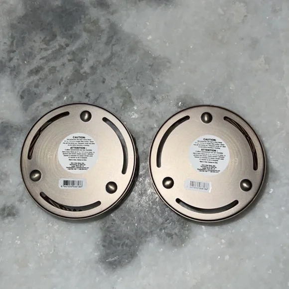 NEW Set of 2 Bath & Body Works Leaf Fall Metal Candle Holders - Picture 3 of 4